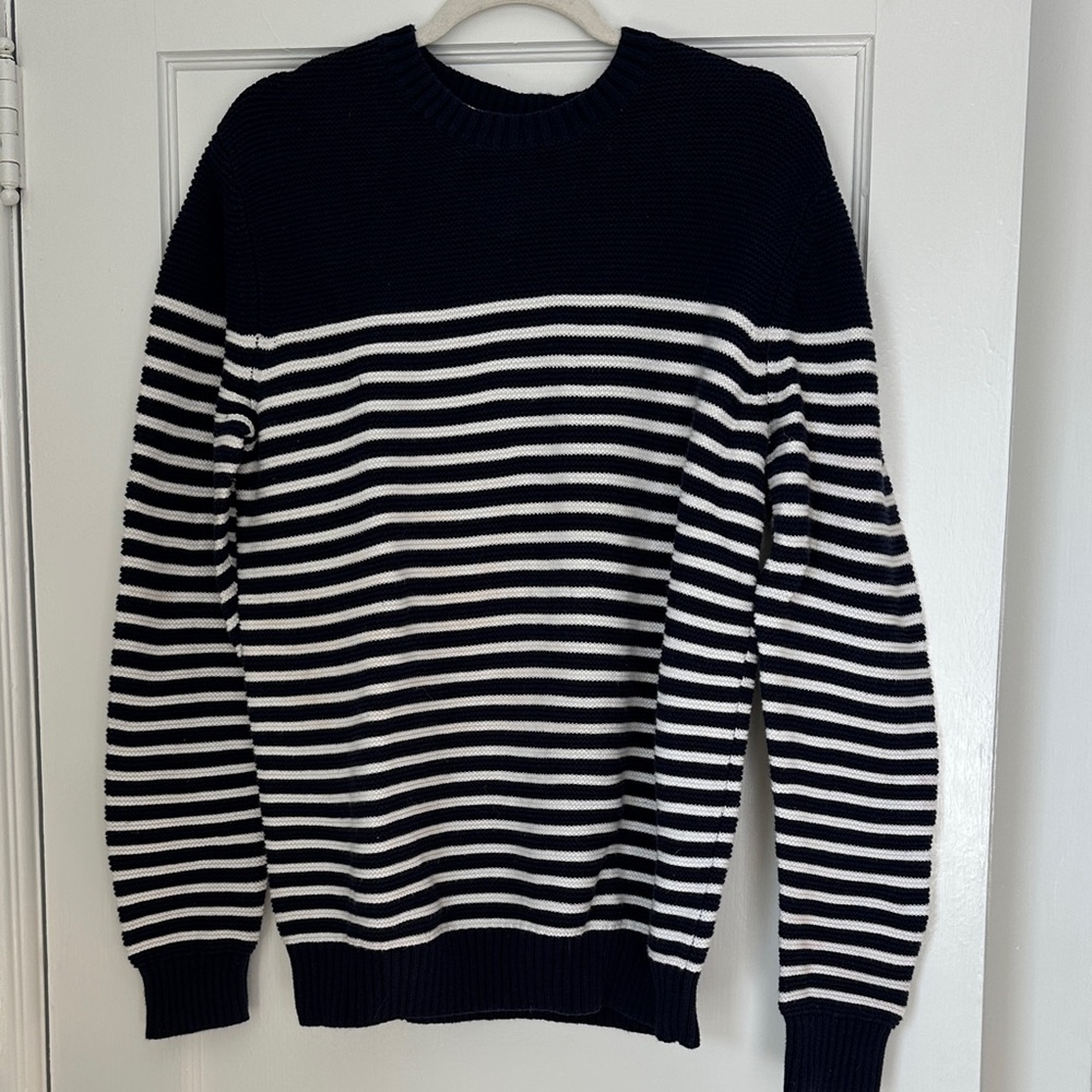 Black Brown 1826 Nautical Stripe Crewneck Sweater